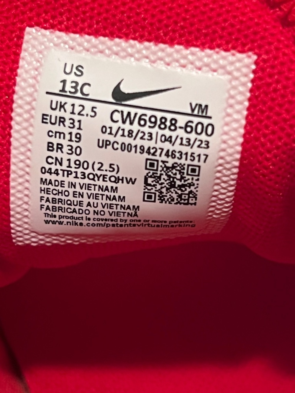 Nike | NIKE AIR MAX 270(PS) | 13C | Red - Picture 6 of 7